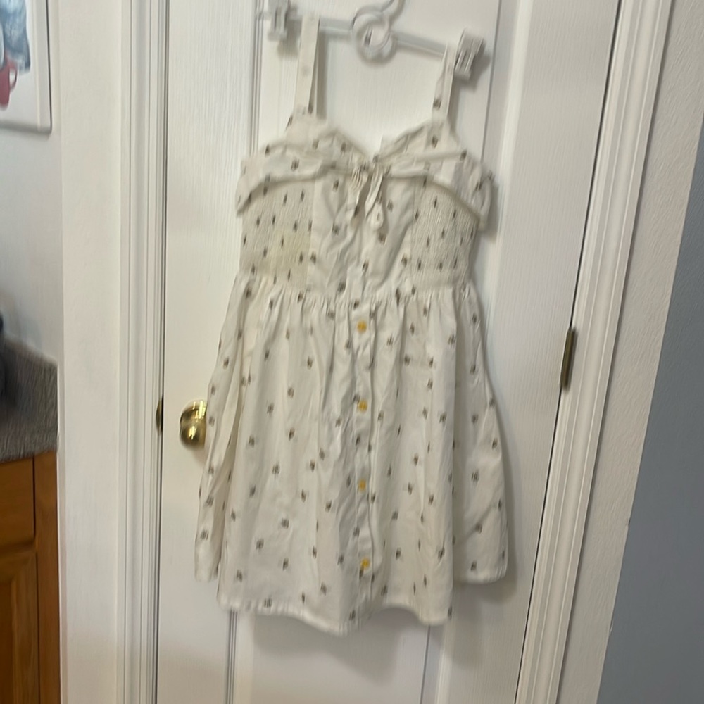 America Girl smocked bee print tank mini dress size 16